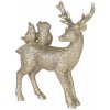 Clayre & Eef Zlatá dekorácie Jelen so zvieratkami - 11 * 4 * 13 cm - Clayre & Eef Clayre & Eef Zlatá dekorácie Jelen so zvieratkami - 11 * 4 * 13 cm - Clayre & Eef