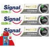 Zubná pasta Signal Nature Elements Active Charcoal 3x75ml + darčeková fľaša Signal Zubná pasta Signal Nature Elements Active Charcoal 3x75ml + darčeková fľaša Signal