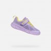 Geox Barefoot dětské tenisky J Foot-run lilac/LT yellow fialové