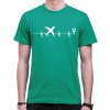 Fajntričko Tričko - EKG Lietadlo, Farba zelená, Strih/ Variant Pánsky/UNISEX Fajntričko Tričko - EKG Lietadlo, Farba zelená, Strih/ Variant Pánsky/UNISEX