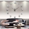 3D Nalepovacie hodiny DIY Clock 1-12, Silver 80-130cm 3D Nalepovacie hodiny DIY Clock 1-12, Silver 80-130cm