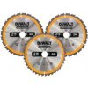 DeWalt DT1962 - Balení 3 pilových kotoučů do stacionární kotoučové pily na stavbu DeWalt DT1962 - Balení 3 pilových kotoučů do stacionární kotoučové pily na stavbu