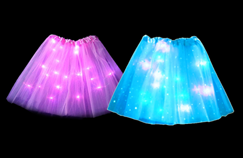 LED svietiaci sukne PRINCESS modrá