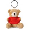 PILASO prívesok na kľúče, plyšový medveď, červená