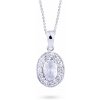 Cutie Jewellery prívesok z bieleho zlata so zirkónmi Z8056 40 10 X 2