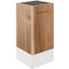 Stojan na nože WHITELINE – drevo a biele štetiny (10 × 10,5 × 23 cm) Stojan na nože WHITELINE – drevo a biele štetiny (10 × 10,5 × 23 cm)