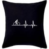 Cyklo ekg - bicykel - Vankúš 50x50 - 50x50 - Iba poťah ( Čierna ) Cyklo ekg - bicykel - Vankúš 50x50 - 50x50 - Iba poťah ( Čierna )