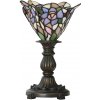 Clayre & Eef Ružovo-fialová stolná lampa Tiffany v tvare kvetu - Ø 20*30 cm E14/max 1*25W - Clayre & Eef Clayre & Eef Ružovo-fialová stolná lampa Tiffany v tvare kvetu - Ø 20*30 cm E14/max 1*25W - Clayre & Eef
