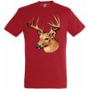 Tričko poľovnícke Jeleň s parožím - červené, L Tričko poľovnícke Jeleň s parožím - červené, L
