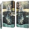Peňaženkové 3D puzdro PAINTING na Motorola Moto G32 - Mačka a tiger Peňaženkové 3D puzdro PAINTING na Motorola Moto G32 - Mačka a tiger