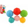 Teddies Súprava loptičiek 6ks s textúrou gumové 6 8cm Teddies Súprava loptičiek 6ks s textúrou gumové 6 8cm