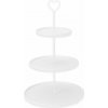 Kovový etažér 3 poschodia, 30 × 30 × 48 cm, biela Kovový etažér 3 poschodia, 30 × 30 × 48 cm, biela