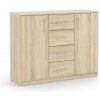 DREVONA Komoda dub sonoma BASIC KOM 2DV+4ZAS DREVONA Komoda dub sonoma BASIC KOM 2DV+4ZAS
