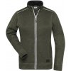 James & Nicholson Mikina JN 897 Solid na zip, pletená, fleecová, dámská COT020897x0314-olive melan 4XL Melír olivová/černá James & Nicholson Mikina JN 897 Solid na zip, pletená, fleecová, dámská COT020897x0314-olive melan 4XL Melír olivová/černá