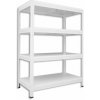 Kovový regál do pivnice Biedrax 60 x 60 x 90 cm, biely - 4 police biele lamino 12mm Kovový regál do pivnice Biedrax 60 x 60 x 90 cm, biely - 4 police biele lamino 12mm
