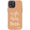 Picasee silikonový průhledný obal pro Apple iPhone 12 Pro Max - Boss Mama Picasee silikonový průhledný obal pro Apple iPhone 12 Pro Max - Boss Mama