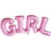 PartyDeco Fóliový balón - GIRL ružový 74 x 33 cm PartyDeco Fóliový balón - GIRL ružový 74 x 33 cm
