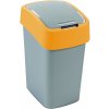 Curver® Kôš FLIP BIN 9L, šedostrieborný/žltý, na odpadky Curver® Kôš FLIP BIN 9L, šedostrieborný/žltý, na odpadky
