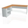 Hobis Pracovný stôl Gate, ergo, pravý, 180x75,5x200 cm, jelša/sivá Hobis Pracovný stôl Gate, ergo, pravý, 180x75,5x200 cm, jelša/sivá