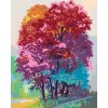 ZUTY Maľovanie podľa čísel FAREBNÝ STROM V LESE Rámovanie Rozmer 80 x 100 cm