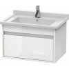 DURAVIT Ketho závesná skrinka pod umývadlo, 1 zásuvka, 650 x 455 x 410 mm, biela vysoký lesk, KT666302222 DURAVIT Ketho závesná skrinka pod umývadlo, 1 zásuvka, 650 x 455 x 410 mm, biela vysoký lesk, KT666302222