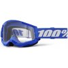 STRATA 2 NEW 100% - USA, modré okuliare - číre plexi STRATA 2 NEW 100% - USA, modré okuliare - číre plexi
