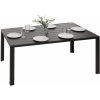 Design-Shop Záhradný stôl HWC-N40, hliník, 140x80cm antracit