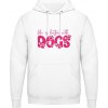 AWDis Hoodie Mikina - Nápis So psami je život krajší - Arktická biela - XS - Pánske AWDis Hoodie Mikina - Nápis So psami je život krajší - Arktická biela - XS - Pánske