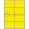 Labelea Samolepiace etikety 105x74 mm farebné papierové, na hárku A4, pre laserovú a atramentovú tlač, Farba etikiet Žltá, Počet hárkov v balení 100 EPY105074PY008S Labelea Samolepiace etikety 105x74 mm farebné papierové, na hárku A4, pre laserovú a atramentovú tlač, Farba etikiet Žltá, Počet hárkov v balení 100 EPY105074PY008S