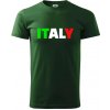 Italy Nápis - Klasické pánske tričko vyššej gramáže - 4XL ( Fľaškovozelená ) Italy Nápis - Klasické pánske tričko vyššej gramáže - 4XL ( Fľaškovozelená )