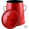 Perfect Home Smaltovaná nádoba na masť 20L, červená, 10429 Perfect Home Smaltovaná nádoba na masť 20L, červená, 10429