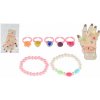 Súprava krásy plast prstienky 5ks + náramky 2 ks 2 druhy v sáčku 12x17cm Súprava krásy plast prstienky 5ks + náramky 2 ks 2 druhy v sáčku 12x17cm