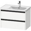 Duravit Ketho.2 - Umývadlová skrinka, 55x78x46 cm, 2 zásuvky, matná biela K25286018180000 Duravit Ketho.2 - Umývadlová skrinka, 55x78x46 cm, 2 zásuvky, matná biela K25286018180000