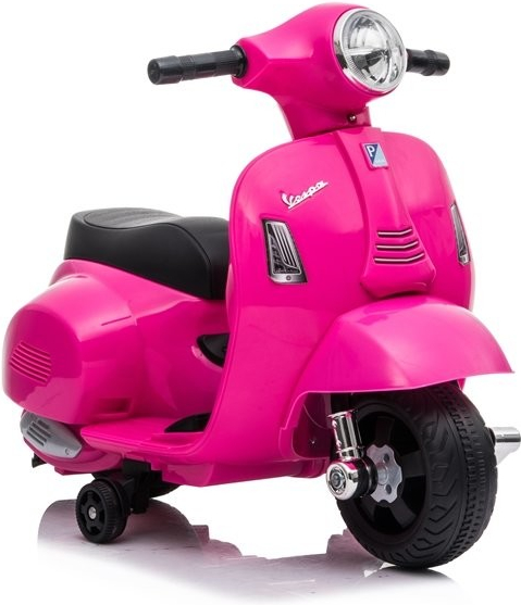 Lean Toys skúter Vespa GTS 300 mini 1x35W predné Led svetlá ružová