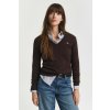 GANT STRETCH COTTON CABLE V-NECK DEEP BROWN GANT STRETCH COTTON CABLE V-NECK DEEP BROWN