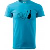 Mačka a gitara WC - Klasické pánske tričko vyššej gramáže - M ( Svetlý tyrkys ) Mačka a gitara WC - Klasické pánske tričko vyššej gramáže - M ( Svetlý tyrkys )