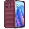 Gumený kryt Flannel na Oppo Reno 7 5G - Vínová červená Gumený kryt Flannel na Oppo Reno 7 5G - Vínová červená