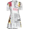 Desigual Krátke šaty VEST_NEWSPAPER Biela Desigual Krátke šaty VEST_NEWSPAPER Biela