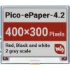 Waveshare 4.2inch E-Paper E-Ink Display Module (B) for Raspberry Pi Pico, 400×300, Red / Black / White, SPI Waveshare 4.2inch E-Paper E-Ink Display Module (B) for Raspberry Pi Pico, 400×300, Red / Black / White, SPI
