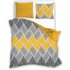 Faro Bavlnené obliečky Elegant 021-B 220x200 + 2x 70x80 žlté-šedé Faro Bavlnené obliečky Elegant 021-B 220x200 + 2x 70x80 žlté-šedé