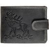 Wild pánska peňaženka s prackou jeleň čierna Wild pánska peňaženka s prackou jeleň čierna