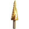 Vrták Strend Pro stupňovitý SD422, 4-20 mm, TiN, HSS 4241 špirálový, do kovu Vrták Strend Pro stupňovitý SD422, 4-20 mm, TiN, HSS 4241 špirálový, do kovu