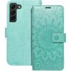 Puzdro Mezzo Book Samsung Galaxy S22, vzor mandala - zelené Puzdro Mezzo Book Samsung Galaxy S22, vzor mandala - zelené