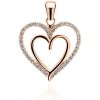 Brilio Silver Očarujúce bronzový prívesok srdce so zirkónmi PT13R