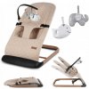 Lehátko hojdačka pre bábätká Kidwell LARO Beige/Wooden, skladacie hračky Lehátko hojdačka pre bábätká Kidwell LARO Beige/Wooden, skladacie hračky