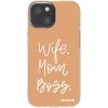 Picasee silikonový průhledný obal pro Apple iPhone 15 - Boss Mama Picasee silikonový průhledný obal pro Apple iPhone 15 - Boss Mama