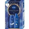 Nivea Moment of Care Nivea Creme Care upokojujúci sprchový gél 250 ml + Nivea Body Milk výživné telové mlieko 250 ml kozmetická sada Nivea Moment of Care Nivea Creme Care upokojujúci sprchový gél 250 ml + Nivea Body Milk výživné telové mlieko 250 ml kozmetická sada