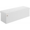 Casaria Skladacia sedacia truhlica, biela – 115 x 38 x 38 cm 101621 Casaria Skladacia sedacia truhlica, biela – 115 x 38 x 38 cm 101621