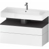 Duravit Qatego skrinka 99x47x59 cm závesná kúpeľňová skrinka pod umývadlo biela-grafitová QA4395049180010 Duravit Qatego skrinka 99x47x59 cm závesná kúpeľňová skrinka pod umývadlo biela-grafitová QA4395049180010