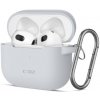 Tech-Protect Silicone Hook puzdro na Apple AirPods 3, sivé Tech-Protect Silicone Hook puzdro na Apple AirPods 3, sivé